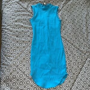 Fashion Nova Snatched Blue Dress | Size Medium